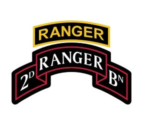 Us Army 2nd Ranger Battalion Patch With Ranger Tab Vector Etsy