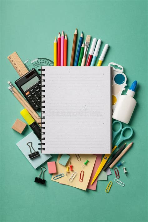School Supplies Background Stock Photo Image Of College 119256746