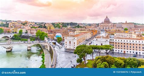 Vatican City With St Peter S Basilica Stock Photo Image Of Landscape