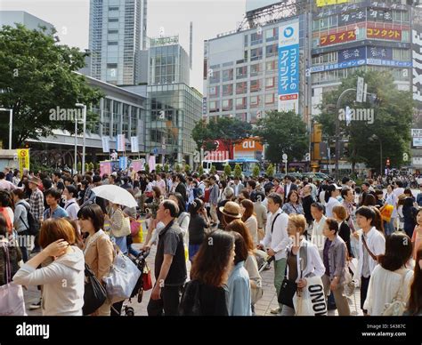 Crowds Of People Walking In Tokyo Japan Stock Photo Alamy