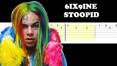 6ix9ine Stoopid Easy Guitar Tabs Tutorial Youtube