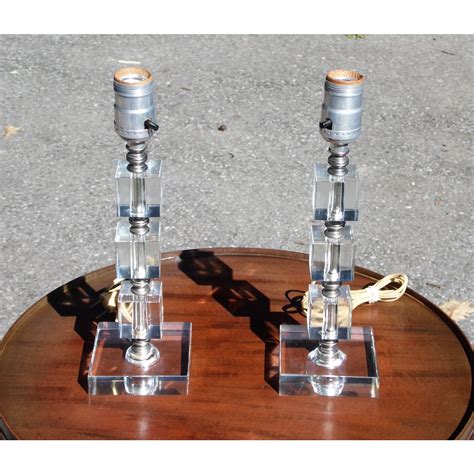 Check spelling or type a new query. Vintage Pair Mid Century Modern Stacked Lucite Table Lamps ...