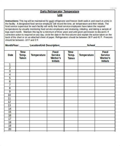 Free 21 Daily Log Samples And Templates In Ms Word