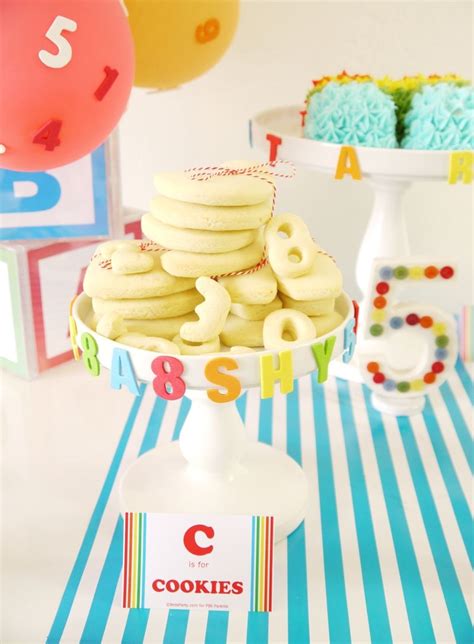 Abcs And 123s Birthday Party For Pbs Parents With Free Printables Abc