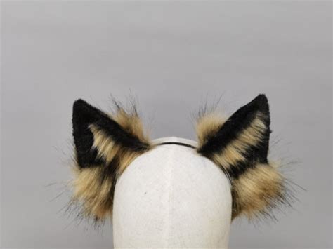 Realistic Wolf Ears And Tail Setwerewolf Ears And Tailblack Etsy