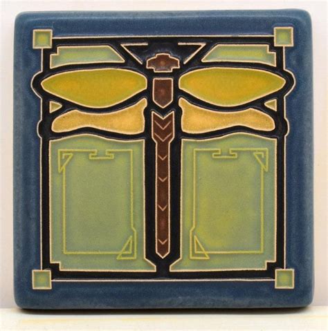 4x4 Dragonfly Tile Sapphire Craftsman Tile Tile Art Arts And Crafts