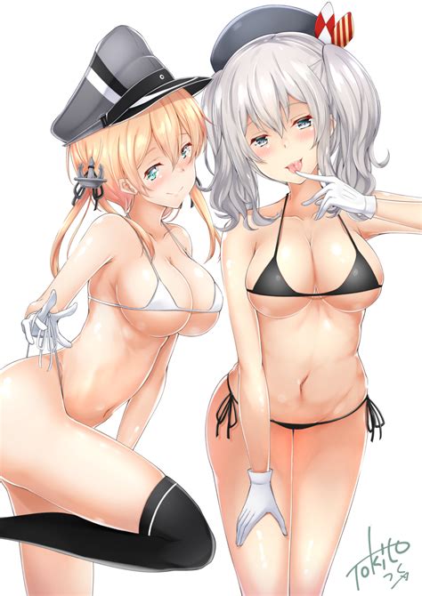 Tokito Yu Kashima Kancolle Prinz Eugen Kancolle Kantai Collection Black Legwear Silver