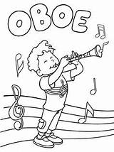 Coloring Oboe Musik Getdrawings Sgblogosfera Argüeso José María Crafts Preschool Teaching sketch template