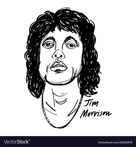 Jim Morrison Royalty Free Vector Image Vectorstock