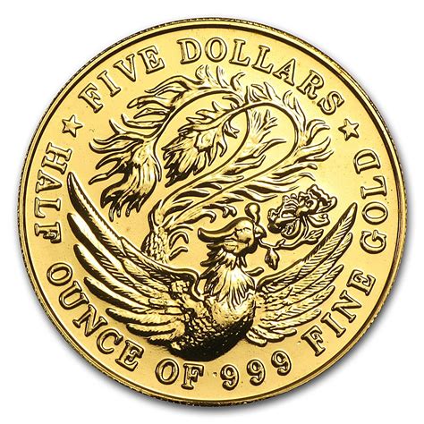 Singapore Gold Phoenix 1983 Proof Circulated In Good Condition 12 Oz