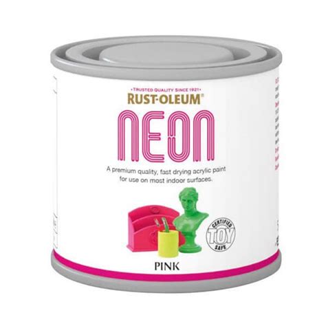 Rust Oleum Neon Pink Paint 125ml Homebase