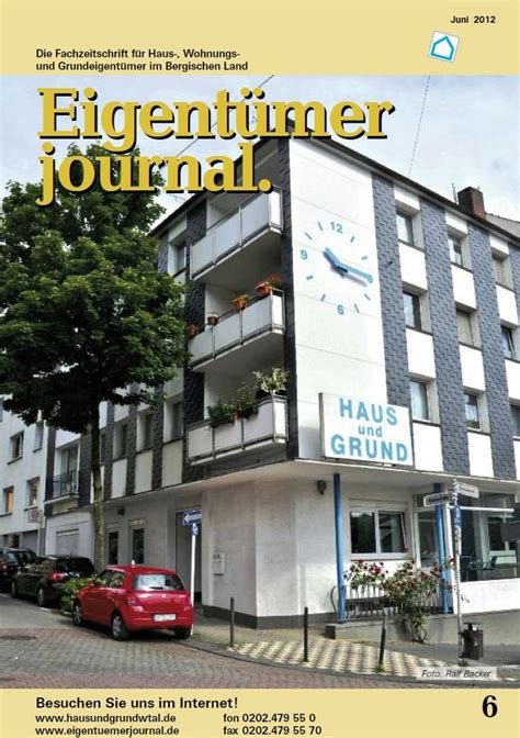 Haus & grund hameln hausverwaltungen gmbh. Eigentümerjournal von Haus und Grund Ausgabe 06/2012 Foto ...