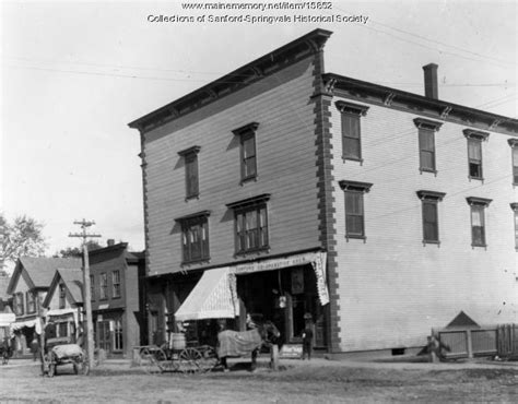 Stores On Main Street Sanford Ca 1905 Maine Memory Network