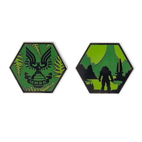 Unsc Logo And Master Chief Pin Badge Set At Mighty Ape Nz