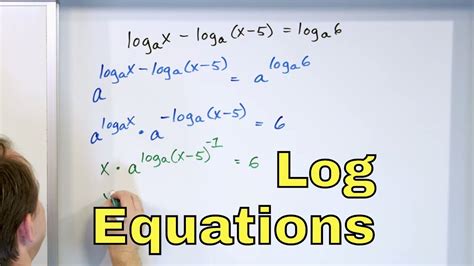 Log Equations Worksheets