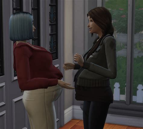 my pregnant sim invited over her best friend whom she hadn t seen in forever she showed up just