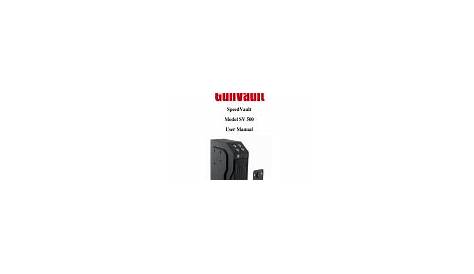 Pdf Download | GunVault SV 500 User Manual (12 pages)