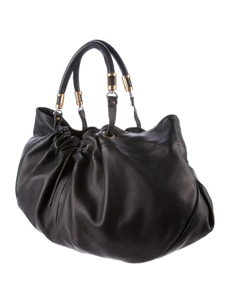 Soft Black Leather Hobo Bags