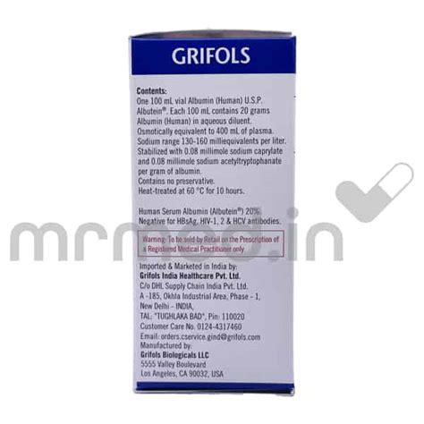 buy human albumin 20 injection grifols online uses price dosage instructions side