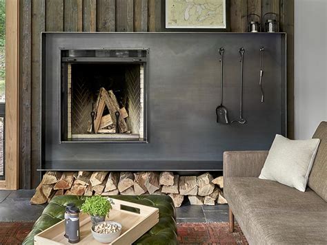 Stunning Interiors With Steel Fireplace Surround Focal Points