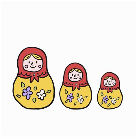 Russian Nesting Doll Or Matryoshka Illustration Download Free Vectors
