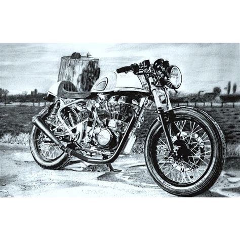 Cafe racer drawing these pictures of this page are about:cafe racer drawing. Royal Enfield drawing by @veedzman || This piece of art ...