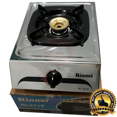 Universal stainless tatakan kompor anti karat dudukan tungku kaki gas: Kompor Gas Rinnai 511 E - Toserba 23