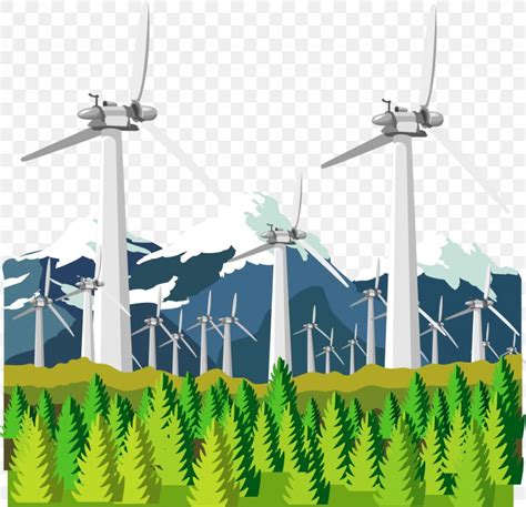 Wind Energy Cartoon Wind Cartoon Turbine Background Shutterstock