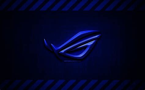 Download Wallpapers Nvidia Logo 4k Blue Metal Background
