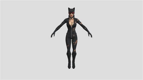 Batman Arkham City Catwoman Suit Damage 60 Download Free 3d Model