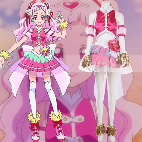 Hugtto Precure Cure Angel Dress Cosplay Costume Halloween Women Formal Dress Get Verified Coupon