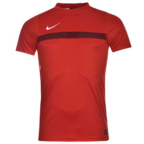 Nike Academy Football Training Jersey Mens Red Shirt Top Tee Soccer Ebay