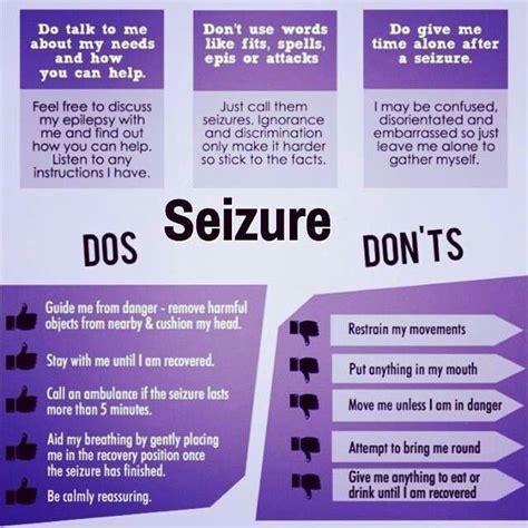 The Dos And Donts Of Seizure Response Epilepsy Awareness Quotes