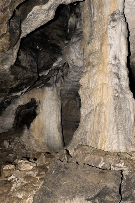 Natural Cave Columns Stock Image Image Of Mineral Corridor 104458127