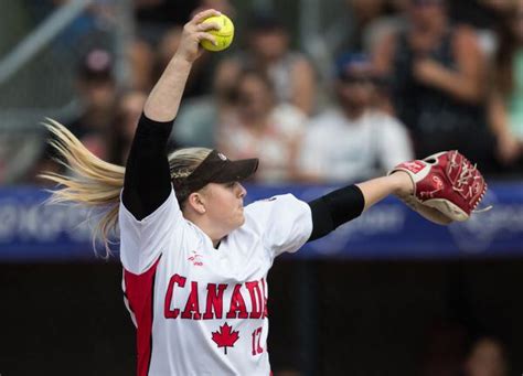 canada s women s softball team locks up olympic berth with 7 0 victory over brazil the globe