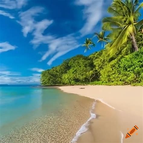 Clear Seas And Sandy Beach In Nadi Fiji