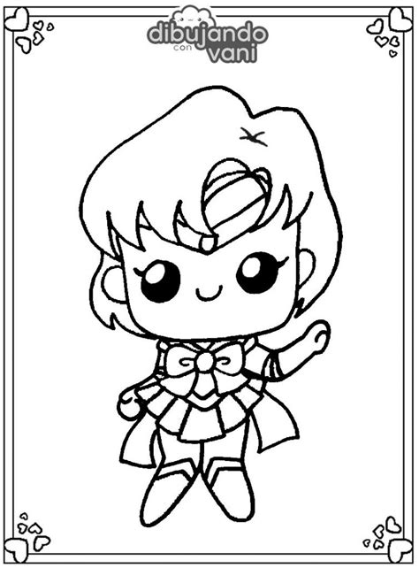 Dibujo De Sailor Mercury Para Imprimir Y Colorear