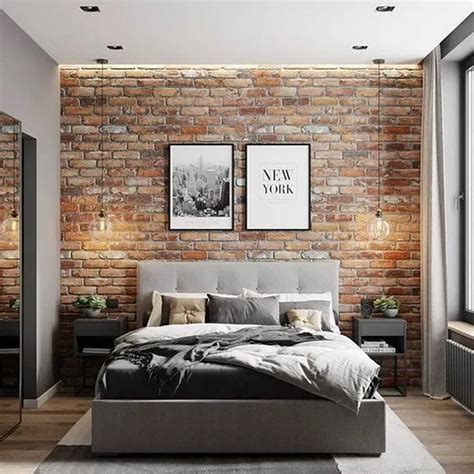 10 Luxury Bedroom Decor Brick Wall Bedroom