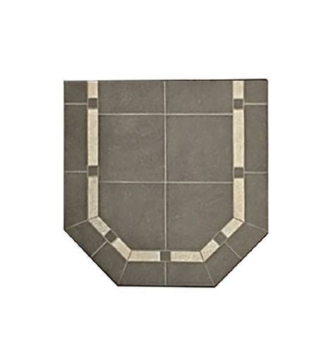 Pewter 32 X 32 Tile Hearth Pad Wjewel Inlay Standard Ebay