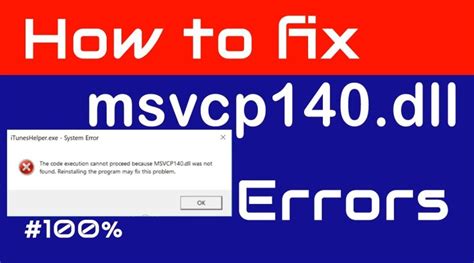 How To Fix msvcp140.dll Missing Error Windows 10/8/7 - Missing Error ...