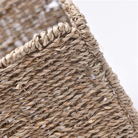 Storageworks Seagrass Storage Woven Basket Iron Wire Frame Foldable