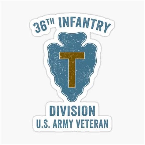 Us Army 36th Infantry Division Veteran Sticker For Sale By