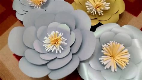 Tutorial Membuat Paper Flower Cepat Dan Mudah Youtube