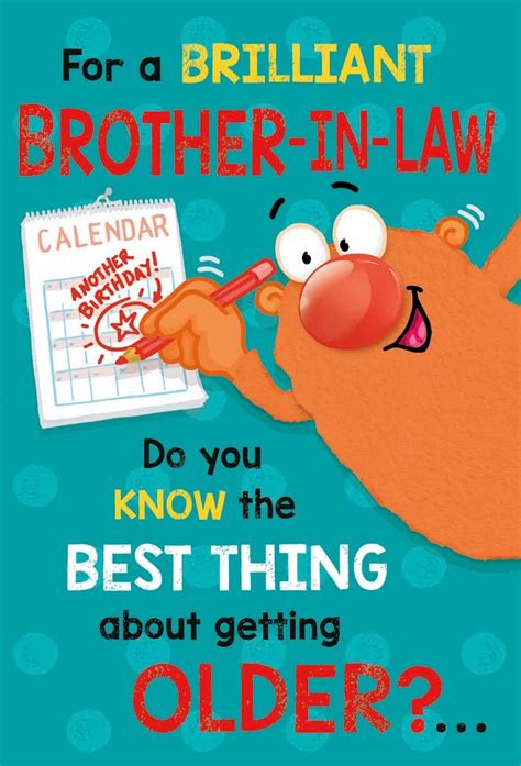 Brother In Law Birthday Card Funny Birthday Card For Brother In Law One More Brother In Law