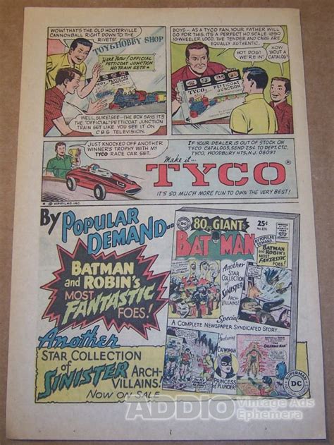 Tyco 60s Print Ad Petticoat Junction Hooterville Cannonball Batman