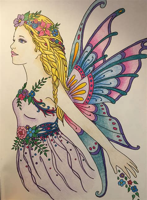 An adult coloring book stress relief relaxation. Messages From the Fairies Coloring Book by Norma Burnell ...