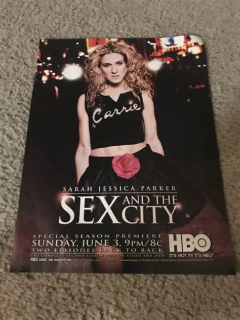 Vintage 2001 Sex And The City Season Hbo Promo Print Ad Sarah Jessica Parker 7 99 Picclick
