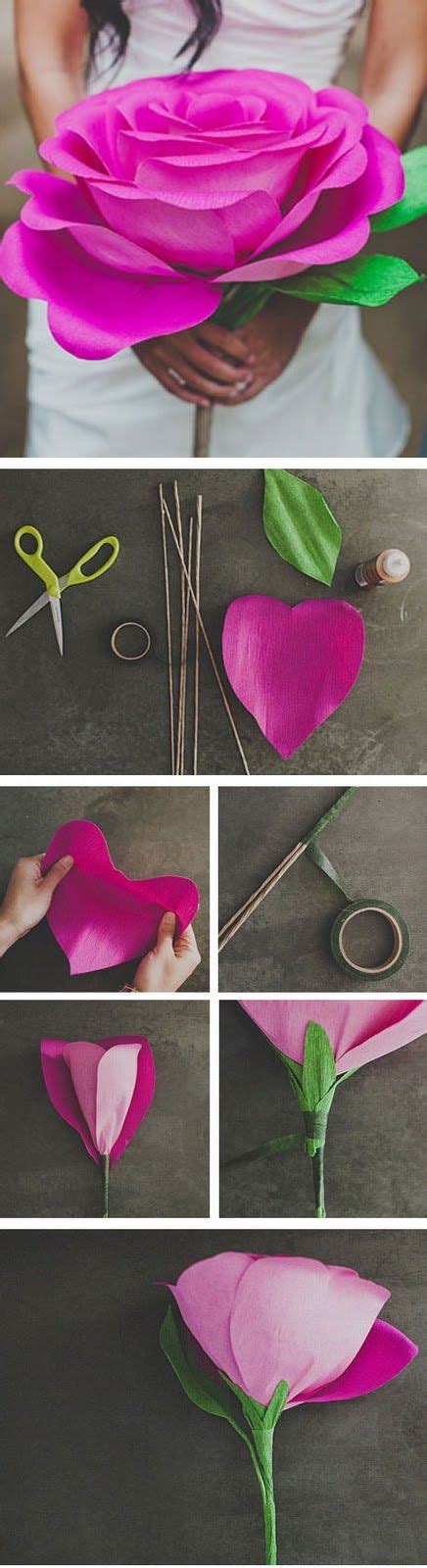 Diy Giant Paper Rose Flower Pictures Photos And Images For Facebook