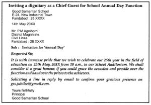 Invitation and Replies Class 12 Format, Examples
