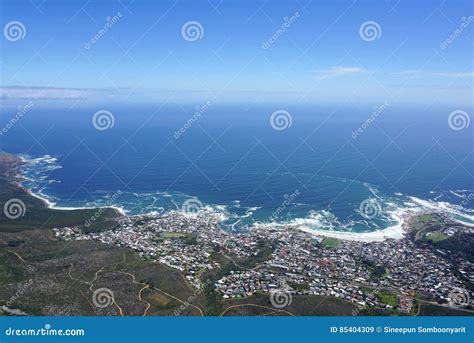 Scenic Landscape Of Camp Bay Cape Town South Africa Stock Image
